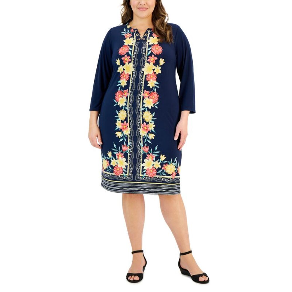 JM Collection Plus Size A Line Dress
